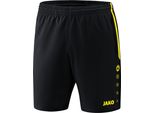 Jako Unisex Short Competition 2.0, Colore:Nero/Giallo Neon, Taglia:3Xl