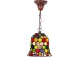 Casa Padrino Lampada A Sospensione Tiffany / Lampada A Sospensione Multicolore Ø 16 Cm - Lampada Tiffany Fatta A Mano