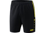 Jako Unisex Short Competition 2.0, Colore:Nero/Giallo Neon, Taglia:Xxl