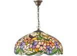 Casa Padrino Lampada A Sospensione Tiffany Multicolore Ø 40 X H. 82 Cm - Qualità Eccellente