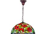 Casa Padrino Lampada A Sospensione Tiffany / Lampada A Sospensione Multicolore Ø 40 X H. 85 Cm - Tiffany Leuchten