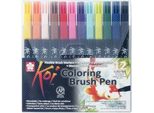 Penna A Pennello Sakura Pennello Da Colorare Koi Confezione Da 12 Pezzi