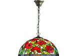 Casa Padrino Lampada A Sospensione Tiffany / Lampada A Sospensione Multicolore Ø 40 X H. 95 Cm - Tiffany Leuchten