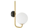 Casa Padrino Lampada Da Parete Oro / Nero / Bianco 15 X 22 X H. 36 Cm - Hotel & Restaurant Lamp