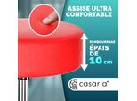 Casaria® Sgabello Con Ruote Regolabile 46-60 Cm In Pelle Finta Seduta Imbottita Sedia Girevole Sgabelli Con Rotelle Sgabello Trucco Sedia Girevole