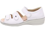 Finn Comfort Usedom, Bianco, Da Donna, In Pelle, Plantare Estraibile, Nuovo - Sandalo Da Donna, Comodo / Soletta Libera, Bianco