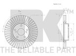 2X Disco Freno Nk 3145125 Per Toyota Avensis Estate (T25) Avensis (T25_) 49 3Mm