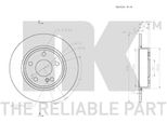 2X Disco Freno Nk 2033113 Per MERCEDES-BENZ Classe A (W176) 43 8Mm