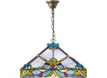 Casa Padrino Lampada A Sospensione Tiffany / Luce A Sospensione Colorata Ø 36 X H. 82 Cm - Lampada Tiffany Fatta A Mano