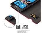 Cadorabo Cover Per Nokia Lumia 520 / 521 Cover Protettiva In Rosso Custodia Per Cellulare Cover Chiusura Magnetica