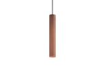 Sospensione Moderna Look Metallo Corten Ruggine 1 Luce 7W 3000K Luce Calda D6Cm