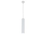 Casa Padrino, Lampada A Sospensione Bianca Ø 6 X H. 30 Cm - Lampada A Sospensione In Alluminio Regolabile In Altezza