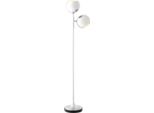 Casa Padrino Lampada Da Terra Argento / Nero Ø 32 X H. 140 Cm - Mobili