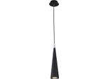 Casa Padrino Lampada A Sospensione Nero / Argento Ø 10 X H. 158 Cm - Lampada A Sospensione In Metallo Regolabile In Altezza
