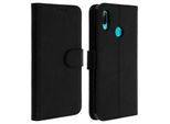 Avizar, Flip Cover, Custodia In Ecopelle Per Huawei P Smart 2019, Honor 10 Lite, Nero