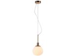 Casa Padrino Lampada A Sospensione Oro/Bianco Ø 15 X H. 30,5 Cm - Lampada A Sospensione Moderna