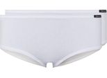 Skiny Damen Panty, 2Er Pack - Slip, Pantaloni, Cotone Stretch, Basic Weiß M