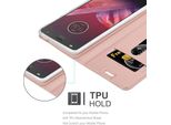 Cadorabo Custodia Per Cellulare Per Motorola Moto Z2 Play / Z2 Force Custodia Protettiva In Rosa Cover Etui Book Case Booklet