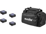 Eurolite Set 4X Akku Flat Light 3 Sw + Borsa Morbida