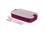 Scatola Curver Lunch'||Chr(38)||'Go 1300 Ml, Porta Pranzo, Viola, Contenitore Con Posate