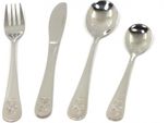 Posate Per Bambini 4 Pezzi In Acciaio Inox Con Decoro Orso