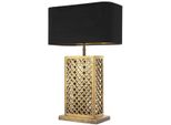 Casa Padrino Lampada Da Tavolo Colori Ottone Vintage / Nero 46 X 22 X H. 72 Cm - Qualità Lusso