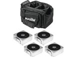 Eurolite Set 4X Akku Ip Flat Light 1 Crom + Soft-Bag