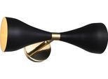 Casa Padrino Applique Ottone / Nero 34,5 X 23 X H. 10,5 Cm - Hotel & Restaurant Light