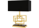 Casa Padrino Lampada Da Tavolo Oro / Paralume Nero 48 X 40 Cm - Lampada - Collezione Lusso