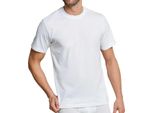 Schiesser Maglietta Americana Da Uomo 2 Pezzi - 1/2 Manica, Gilet, Collo Rotondo Bianco Xl