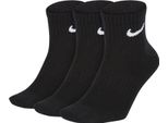 Nike Everyday Lightweight Quarter (3 Paia) Nero M