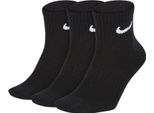 Nike Everyday Lightweight Quarter (3 Paia) Nero L