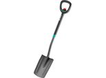 Gardena 17020-20 Pala/Scarpa Pala Per Drenaggio Acciaio Inox Nero