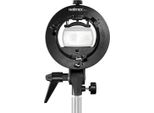Walimex Pro Supporto Universale Per Flash Di Sistema Tipo S (Per Flash Di Sistema E Compatti, Attacco Per Flash Speedlite, Ideale Per Softbox, Riflettori, Beauty Dish, Ombrelli Reflex, Regolabile In Continuo) Nero (1021219)
