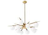 Casa Padrino Lampadario In Ottone Antico Colorato / Bianco Ø 90 X H. 20 Cm - Mobili