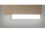 Doha - Applique Led Da Parete Moderna 15W - Alluminio Bianco E Tortora, Luce Calda 3000K, 1270Lm, Diffusore Bisatinato, IP20, L.40X13,5Cm