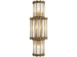 Casa Padrino Lampada Da Parete Color Ottone Antico 22,5 X 15 X H. 65 Cm - Lampada Da Soggiorno