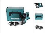Makita Dhr 280 Tj 2 X 18 V 36 V Li-Ion Batteria Trapano A Percussione Brushless 28 Mm Per SDS-PLUS In Makpac + 2 X 5,0 Ah Batteria - Senza Caricabatteria