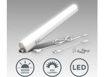 B.K.Licht Lampada Sottopensile Cucina Led, Luce Bianca Naturale 4000K, Led Integrati Da 4W, Lunghezza 31.3 Cm, Interruttore On Off, Plastica, Lampada Moderna Collegabile Con Lampade Uguali, 230V IP20
