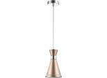 Casa Padrino Lampada A Sospensione Colore Champagne / Argento Ø 13,5 Cm - Lampada Regolabile In Altezza