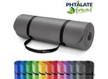 Tresko Tappetino Yoga Tappetino Fitness Tappetino Ginnastica Pilates 185X60X1,0Cm Grigio