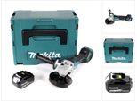 Makita Dga 517 T1J Smerigliatrice Angolare A Batteria 18V 125Mm In Valigetta Makpac + 1X Batteria BL1850 5,0Ah - Senza Caricabatterie