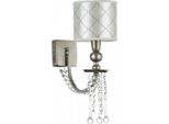 Casa Padrino Lampada Da Parete In Cristallo Barocco Oro Antico / Beige 14 X 24 X H. 38 Cm - Lampada Da Parete In Stile Barocco
