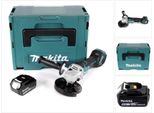Makita Dga 517 G1J Smerigliatrice Angolare A Batteria 18V 125Mm In Valigetta Makpac + 1X Batteria BL1860 6,0Ah - Senza Caricabatterie