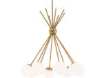 Casa Padrino Lampadario Ottone Antico / Bianco Ø 85 X H. 84 Cm - Mobili Di Design