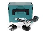 Makita Dga 517 F1J Smerigliatrice Angolare A Batteria 18V 125Mm In Valigetta Makpac + 1X Batteria BL1830 3,0Ah - Senza Caricabatterie