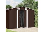 Vidaxl Casetta Da Giardino 257X392X181 Cm In Metallo Marrone