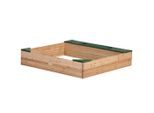 Axi Amy Sabbiera In Legno Con Spazio Di Stoccaggio E Panchina | Sabbiera / Sandbox Per Bambini Incl Copertura Protettiva In Marrone E Verde | 115 X 115 Cm