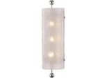 Casa Padrino Lampada Da Parete Argento / Bianco 15,9 X 12 X H. 57,2 Cm - Lampada Da Parete Per Hotel E Ristoranti - Collezione Lusso