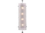 Casa Padrino Lampada Da Parete Argento / Bianco 15,9 X 12 X H. 68,6 Cm - Hotel & Restaurant Wall Lamp - Qualità Lusso